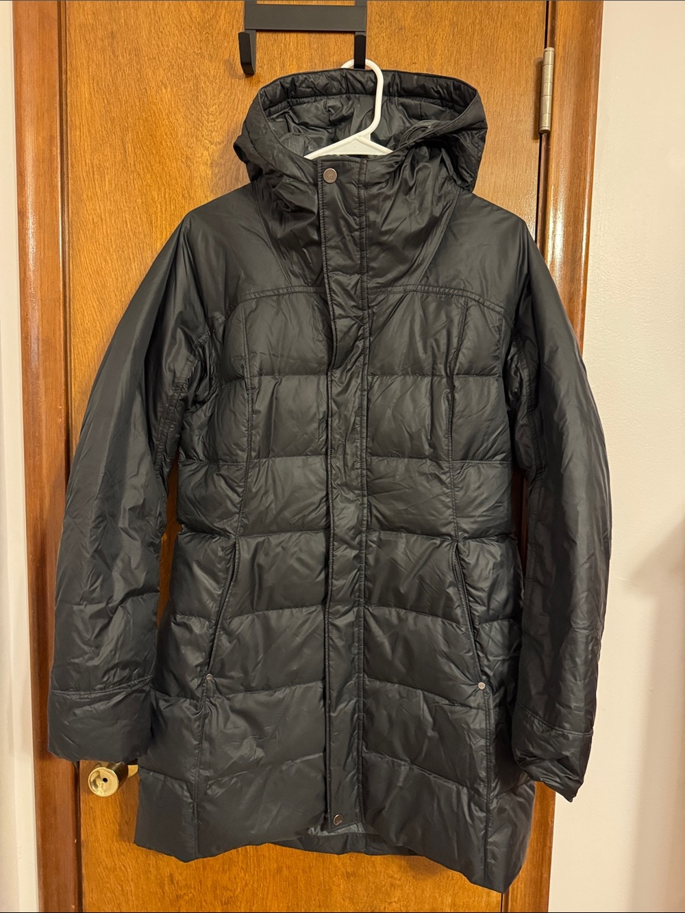 REI Black Hooded Puffer Winter Coat